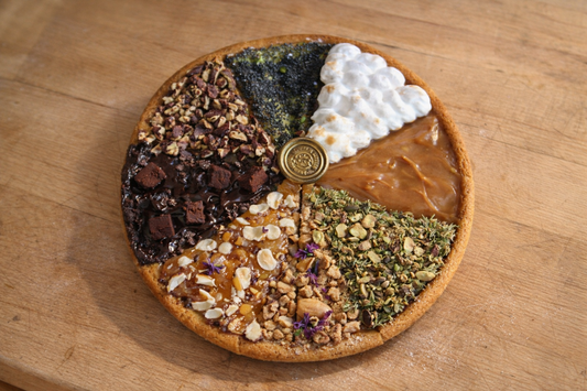 1 Cookie Pizza – 8 slices, 4 flavors (2 slices per flavor)